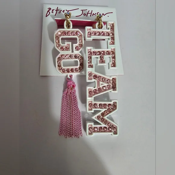 Betsey Johnson Go Team Earrings! NWT! - Picture 13 of 13